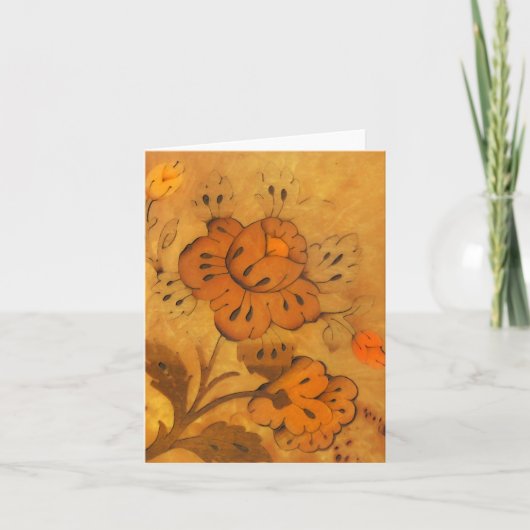 De gouden Kaart van de Nota van de Bloemen van het (Voorkant)
