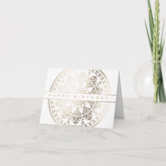 De gouden Kaart van de Verjaardag Mandala van de (Voorkant)