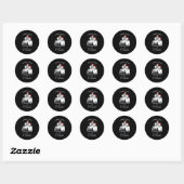 de gouden kaascake en ronde sticker (Vel)