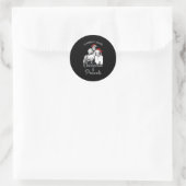 de gouden kaascake en ronde sticker (Tas)