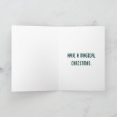 De gouden Kerstkaart van de Alpaca & van de Uil Feestdagen Kaart (Binnen)