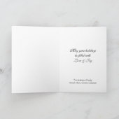 De gouden Kerstkaart van de Foto van het Lijst van Feestdagen Kaart (Binnen)