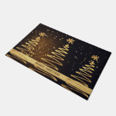 De gouden kerststerren van de Sparkle-gouden Kerst Deurmat (Schuin)