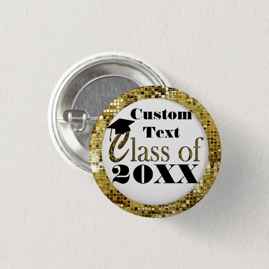 De gouden Klasse van Lovertjes van 20XX de Button (Voorkant /achterkant)