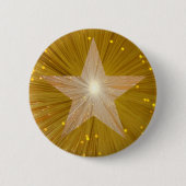 De "gouden" knoop van de Ster Ronde Button 5,7 Cm (Voorkant)