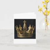 De Gouden Kroon Sticker  Kaart (Gele Bloem)