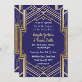 De gouden kunst Deco van de marine van 1920 Kaart (Voorkant / Achterkant)