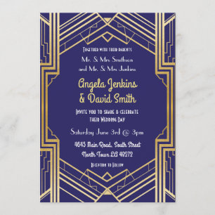 De gouden kunst Deco van de marine van 1920 Kaart