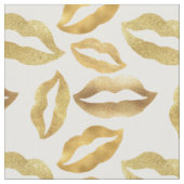 De gouden Kus van Lippen Glitzy Stof (Close Up)