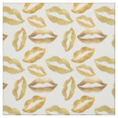De gouden Kus van Lippen Glitzy Stof (Swatch)