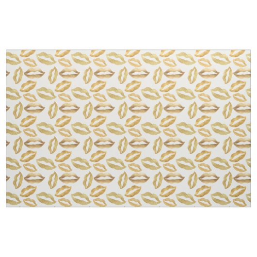 De gouden Kus van Lippen Glitzy Stof (Fat Quarter)