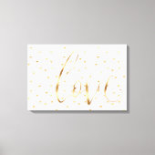 De gouden Liefde Ombre van Harten Canvas Afdruk (Voorkant)