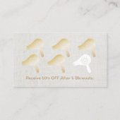 De Gouden Lippen van de Kunstenaar van de Make-up Klantenkaartje (Achterkant)