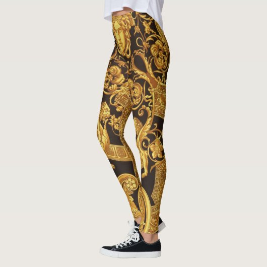 de Gouden Medusa Gorgon met Arabesken Leggings (Links)