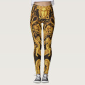 de Gouden Medusa Gorgon met Arabesken Leggings (Voorkant)