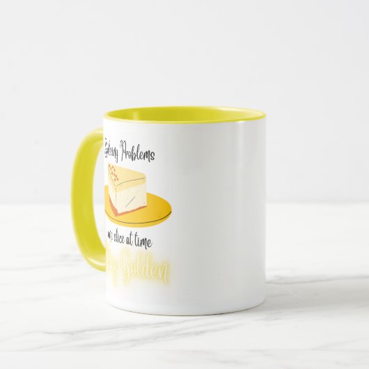 De gouden meisjes blijven een gouden Cheesecake Mok (Voorkant links)