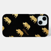 De gouden neushoorn Case-Mate iPhone case (Achterkant (horizontaal))