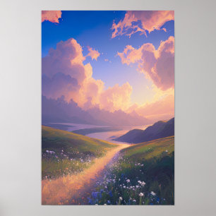 De Gouden Omhelzing van de rivier Poster