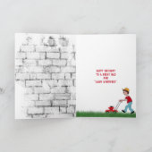 de gouden ophaling van de vader op T-shirt Kaart (Binnen)