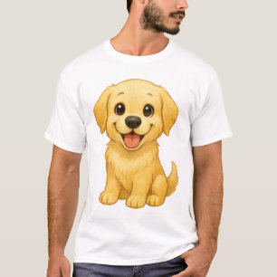 De Gouden Optimist: Vintage Goudkleurige Retriever T-shirt