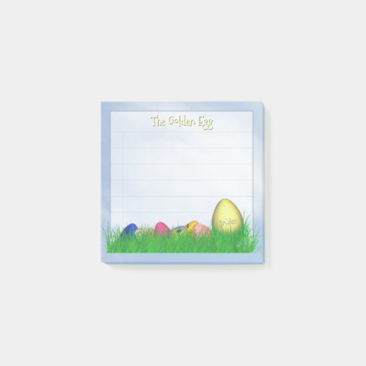 "De gouden paaseieren" - de blauwe hemel Post-it® Notes (Voorkant)