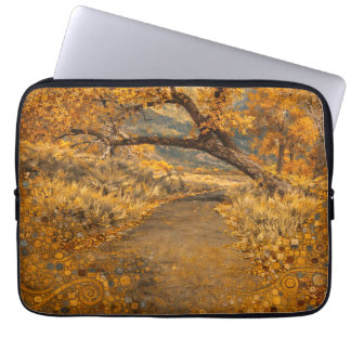 De gouden pad geïnspireerd door Klimt Laptop Sleeve