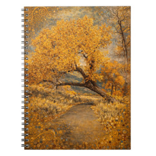 De gouden pad geïnspireerd door Klimt Notitieboek