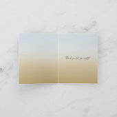 De gouden Palm Ombre dankt u Bedankkaart (Binnen)