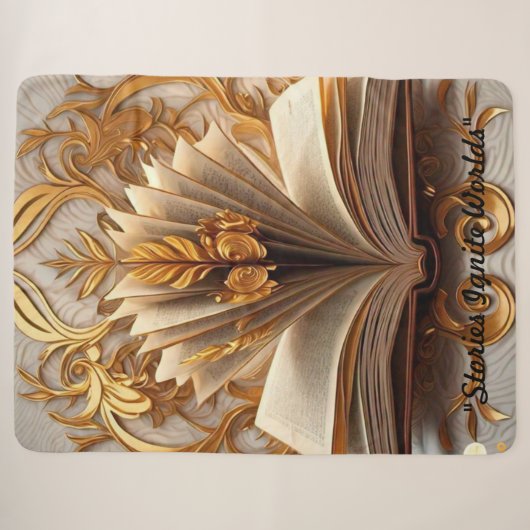 "De Gouden Pen" Sherpa Deken (Voorkant (horizontaal))
