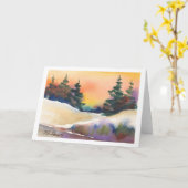 De gouden Pijnbomen van de Zonsondergang Kaart (Gele Bloem)