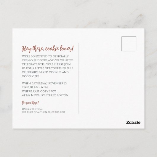 De gouden pompoen briefkaart (Achterkant)