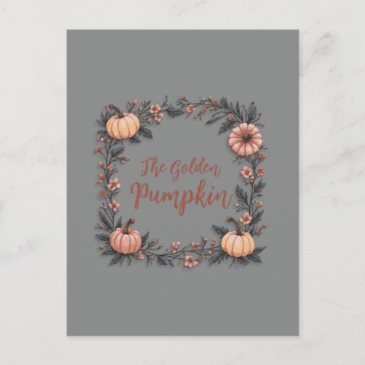 De gouden pompoen briefkaart (Voorkant)