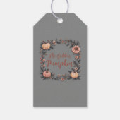 De gouden pompoen cadeaulabel (Voorkant)