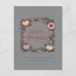 De gouden pompoen feestdagenkaart