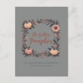 De gouden pompoen feestdagenkaart (Voorkant)