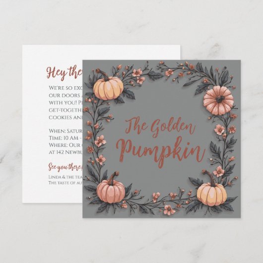 De gouden pompoen kaart (Voorkant / Achterkant)