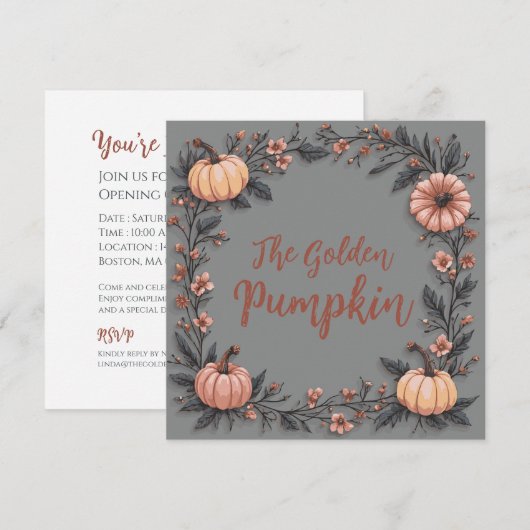 De gouden pompoen kaart (Voorkant / Achterkant)