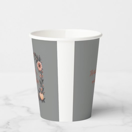 De gouden pompoen papieren bekers (Links)