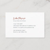 De gouden pompoen visitekaartje (Achterkant)