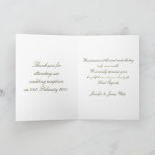 De gouden Reeks van het Huwelijk van Rozen dankt u Bedankkaart (Binnen)