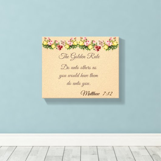 De Gouden Regel Canvas Afdruk (Insitu (Houten vloer))