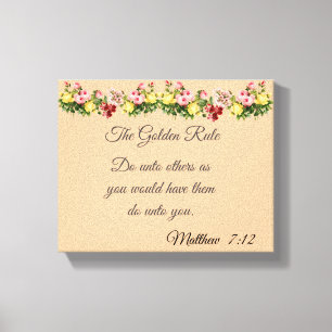 De Gouden Regel Canvas Afdruk