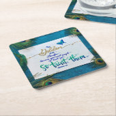 De Gouden Regel! Kartonnen Onderzetters (Schuin)