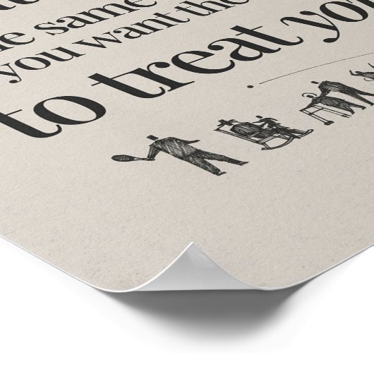 De Gouden Regel - Lukas 6:31 Poster (Hoek)