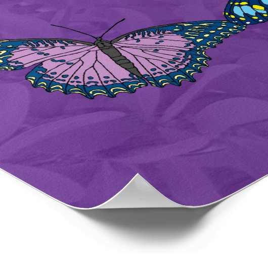 De Gouden Regel met Bloemen en Butterflies Poster (Hoek)