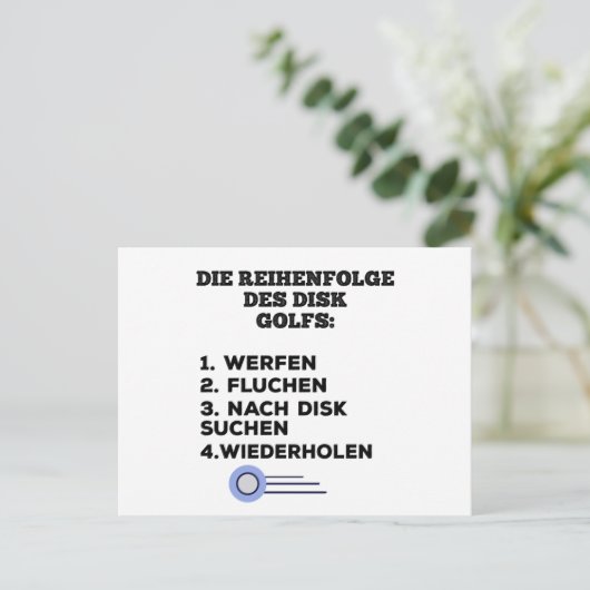 De gouden regel van de Golf van Schijf Briefkaart (Staand voorkant)