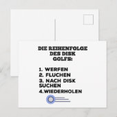 De gouden regel van de Golf van Schijf Briefkaart (Voorkant / Achterkant)