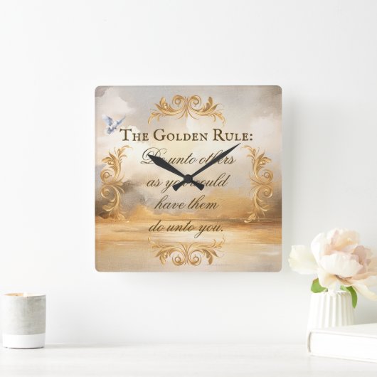 De gouden regel wandklok (Huis)