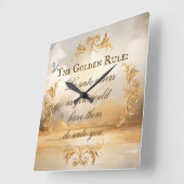 De gouden regel wandklok (Hoek)