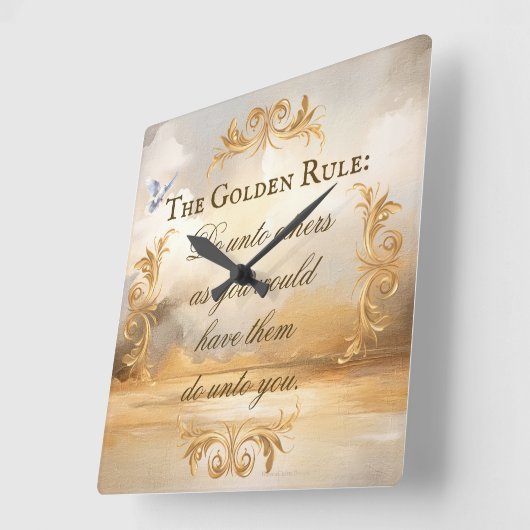 De gouden regel wandklok (Hoek)